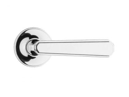 Frank Allart 7731_7841B Sullivan Lever with Traditional Round Rosette in Polished Chrome