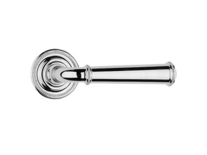 Frank Allart 7775-7847B Beaded Tube Lever with Beaded Round Rosette in Polished Chrome