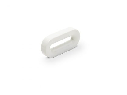 White Porcelain Oval Pull - Small