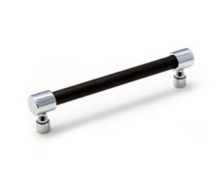 Edwards Pull Polished Chrome, Edwards Pull, Polished Chrome, Mixed Metals, Edwards Collection, Solid Brass, Cabinet Pull, Brass Cabinet Hardware, End Cap Pull, Matte Black Fixtures