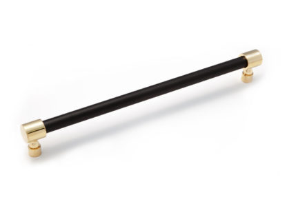 Edwards Pull Polished Unlacquered Brass, Edwards Pull, Mixed Metals, Edwards Collection, Solid Brass, Cabinet Pull, Brass Cabinet Hardware, End Cap Pull, Matte Black Fixtures