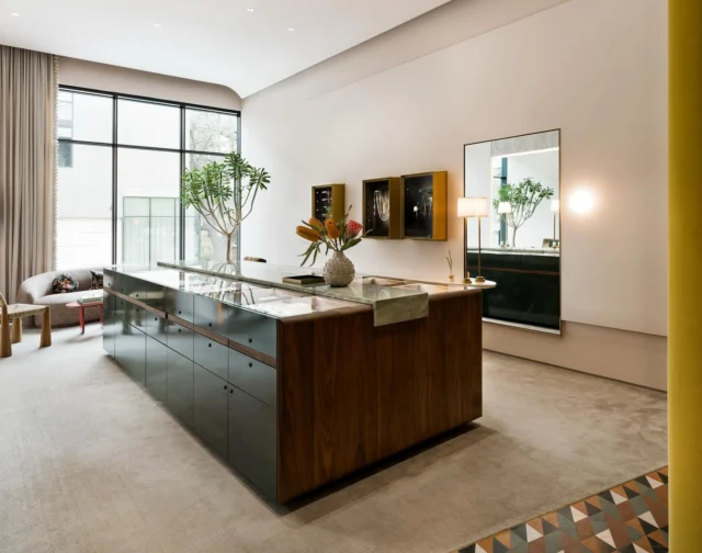 In the latest entry on our Projects page (on our recently relaunched website!), we spotlight celebrated Austin jeweler Nak Armstrong’s impeccably appointed flagship boutique. Designed by Austin-based Studio A Group, the South Congress boutique drew inspiration from Milanese interiors and the unexpected juxtapositions found in Armstrong’s covetable jewelry. “It’s almost as if you’re trying on jewelry at a friend’s house,” Studio A Group’s Ann Tucker said of the experience. “At a very chic friend’s house.”

Shown in these photographs by Likeness Studio, the Nak Armstrong flagship features architectural hardware and luxury plumbing fixtures provided by Alexander Marchant — including everything from the sink basins and faucets to the intricate locks and hinges that secure the custom jewelry cases.

#alexandermarchant @nakarmstrong #nakarmstrong @studioagroup #studioagroup #anntucker #boutiquedesign #retaildesign #storedesign #luxuryplumbing #plumbingfixtures #barfaucet #faucets #luxurybathroomfixtures #architecturalhardware #decorativehardware #hardware #flushpulls #jewelrycabinet #jewelrycabinets #interiors #interiordesign #interiordesigner #austininteriordesign #architecture #austinarchitecture #inspiringspaces #designinspiration #designinspo #interiorinspo #austin #atx